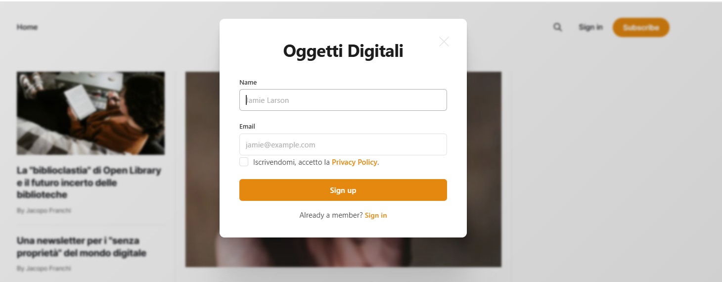 oggetti digitali